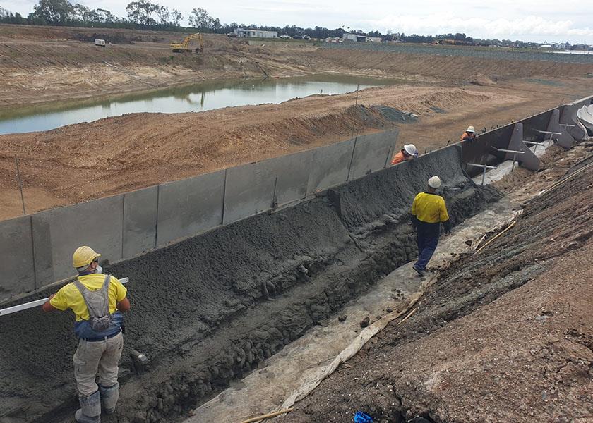 canal revetment walls